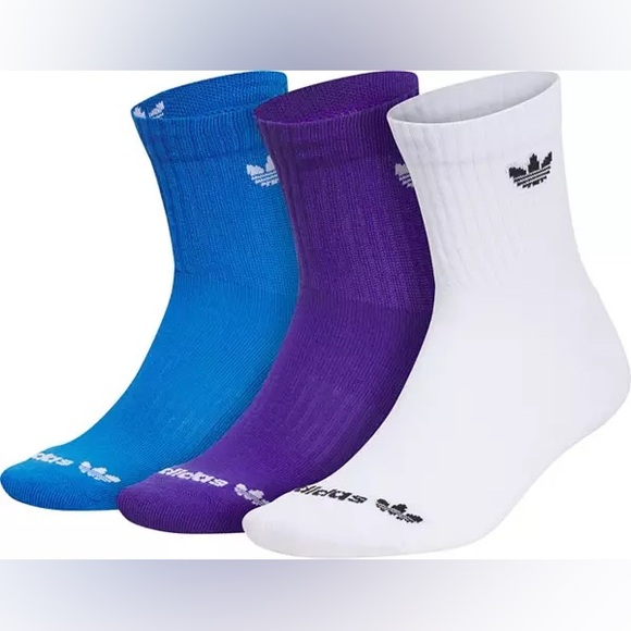 adidas Originals 3.0 Mid-Cut Crew Socks - 3 Pack, medium, NWT - Picture 3 of 7